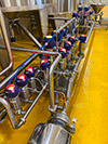 Automatic processing and cleaning line in an Agrometal dairy factory